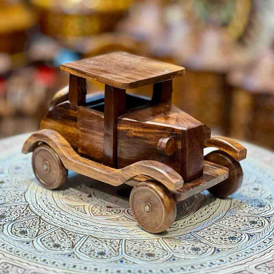 Pakistani Vintage Handmade Wooden Car