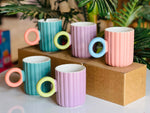 Pastel ribbed coffee mug with ring handle ceramic mug – Home Hatch Pakistanpastel ribbed coffee mugring handle ceramic mugmodern pastel mug Pakistanaesthetic coffee mug PakistanHome Hatch ceramic mugribbed tea mugtrendy coffee mug Pakistanceramic mug with ring handleoffice coffee mug Pakistankitchen mugs Pakistan