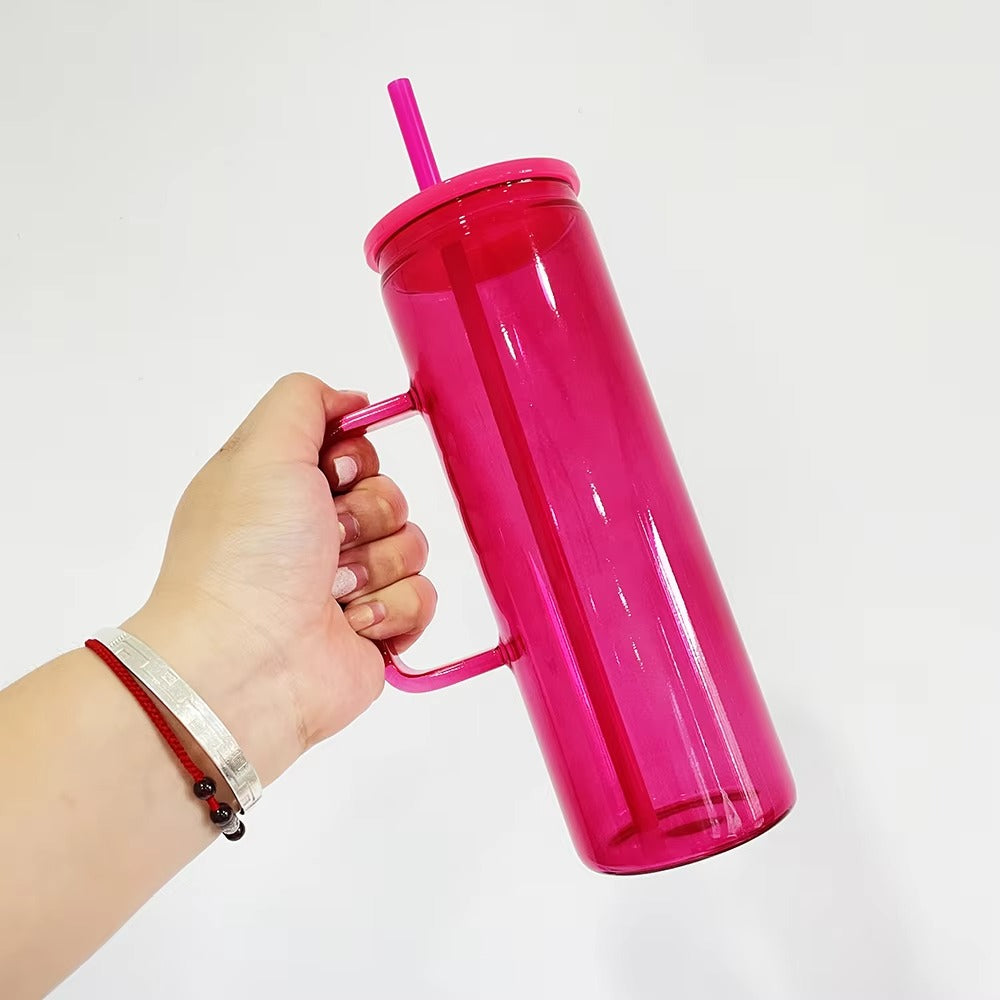 Premium 800ml ColorPop tumbler with lid straw and handle – Home Hatch Pakistan