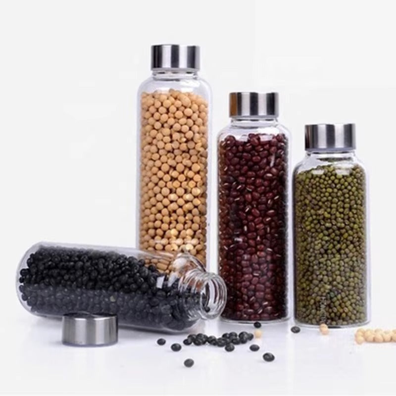 Premium borosilicate glass water bottle 750ml with protective sleeve Home Hatch Pakistan borosilicate glass water bottle Pakistanglass water bottle with sleeve750ml glass bottle Pakistanheat resistant glass bottleHome Hatch water bottleeco friendly water bottle Pakistanreusable glass bottleglass bottle for gym Pakistanpremium glass water bottledurable glass bottle