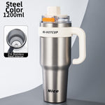 Premium stainless steel tumbler flask 1200ml insulated travel mugHome Hatch Pakistanstainless steel tumbler flask 1200mlinsulated travel mug Pakistanlarge capacity water flaskstainless steel thermos PakistanHome Hatch travel mugdouble wall insulated tumblergym water flask Pakistanhot and cold travel mugpremium steel flasktravel coffee mug Pakistan
