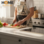 Printed Cotton Kitchen Apron with Pocket