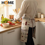 Printed Cotton Kitchen Apron with Pocket