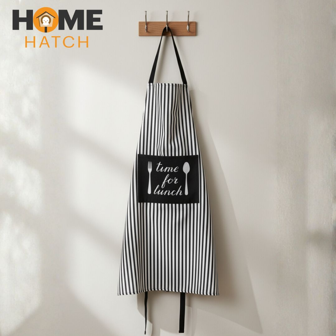 Printed Cotton Kitchen Apron with Pocket
