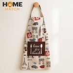Printed Cotton Kitchen Apron with Pocket