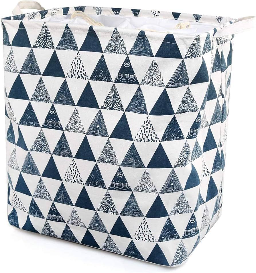 Printed Folding Fabric Laundry Basket | Portable Storage Basket - Home Hatch