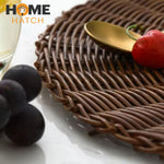 Handwoven Rattan Wicker Charger Plate – Rustic Table Mat & Placemat for Weddings and Dining in Pakistan