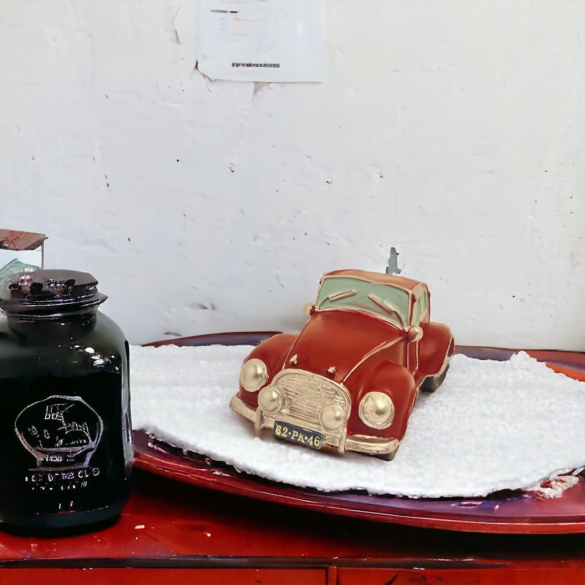 Vintage Maroon Car Model | Home Décor