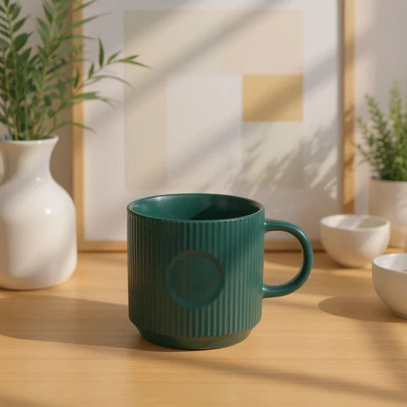Ribbed Texture Coffee Mug