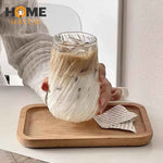 Ripple Glass Cup – Textured Drinking Glass for Juice & Cocktails