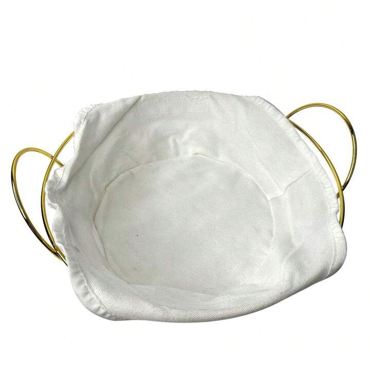 Round Bread Basket With Fabric Lining