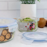 Round glass storage container with airtight lid – Home Hatch Pakistan