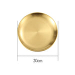 Steel Round Gold All Purpose Metal Plates