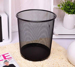 Round Metal Mesh Waste Bin | Dust Bin | Trash Can - Home Hatch