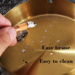 Round Gold Colour Stainless Steel Ashtray