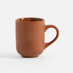 Rustic Arc Stoneware Mug – handmade ceramic coffee cup