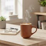 Rustic Arc Stoneware Mug – handmade ceramic coffee cup