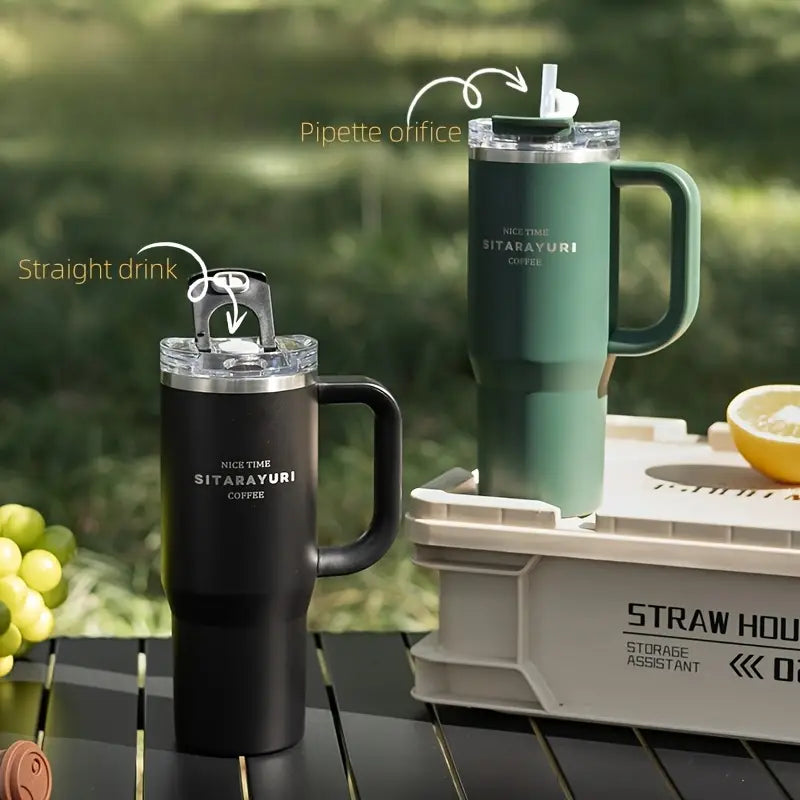 SITARAYURI tumbler 900 ml with lid, straw and handle and leafproof,tumbler with lid and straw Pakistan