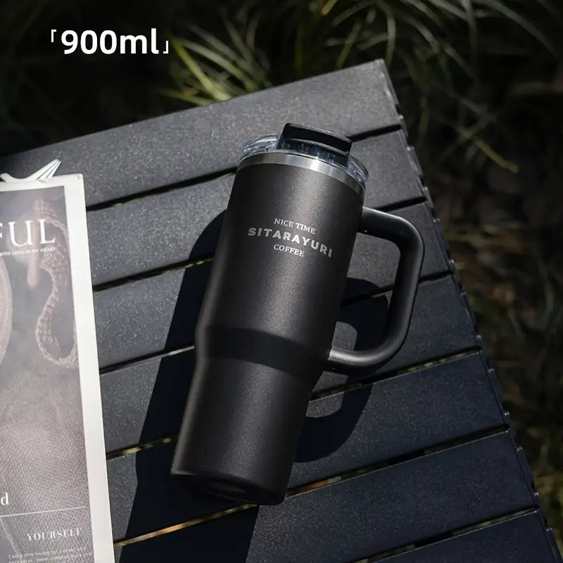 SITARAYURI tumbler 900 ml with lid, straw and handle and leafproof,tumbler with lid and straw Pakistan