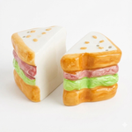 Sandwich Salt And Pepper Set With Tray – Ceramic Shakers for Dining Table