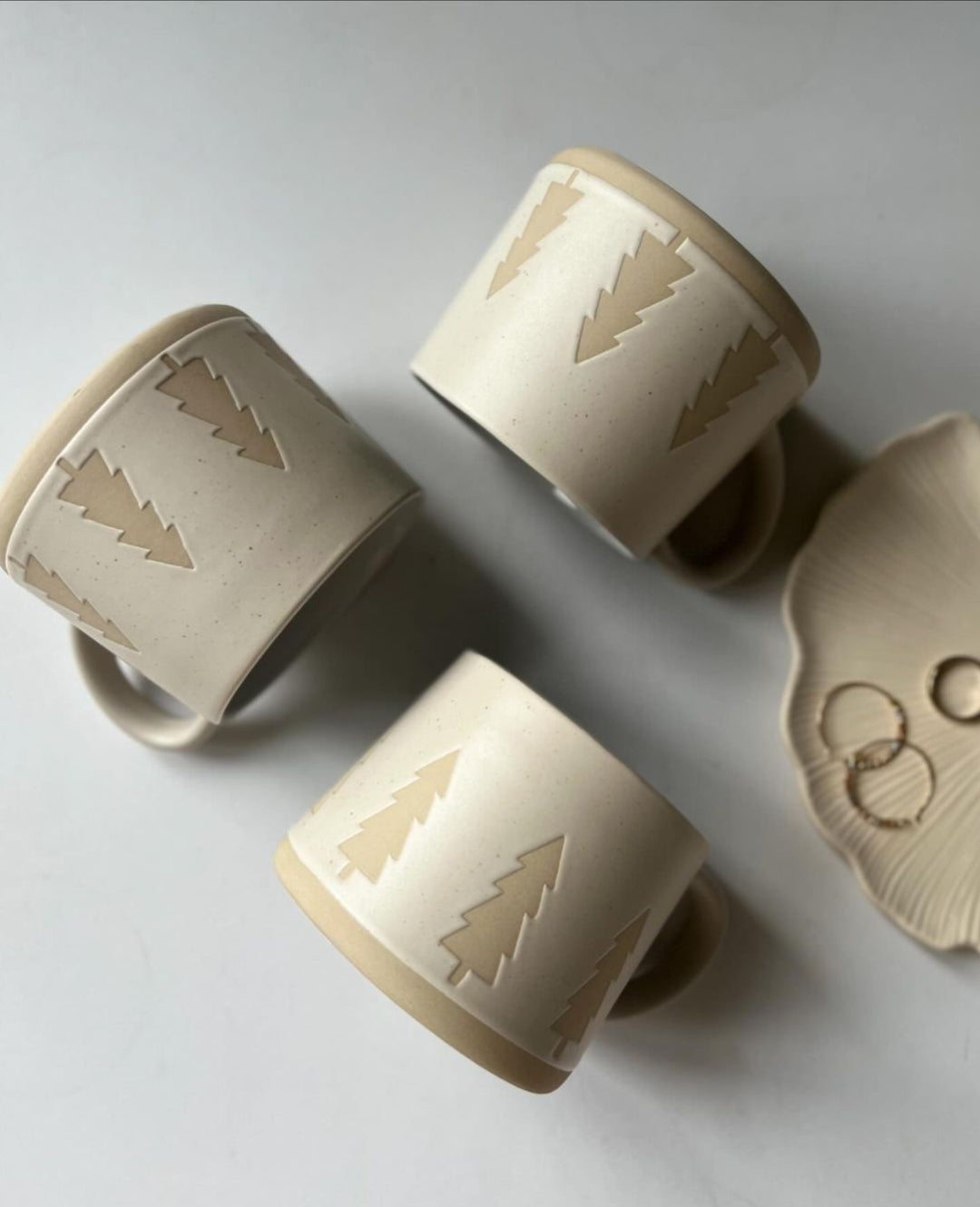 Embossed Ceramic Coffee Mug
