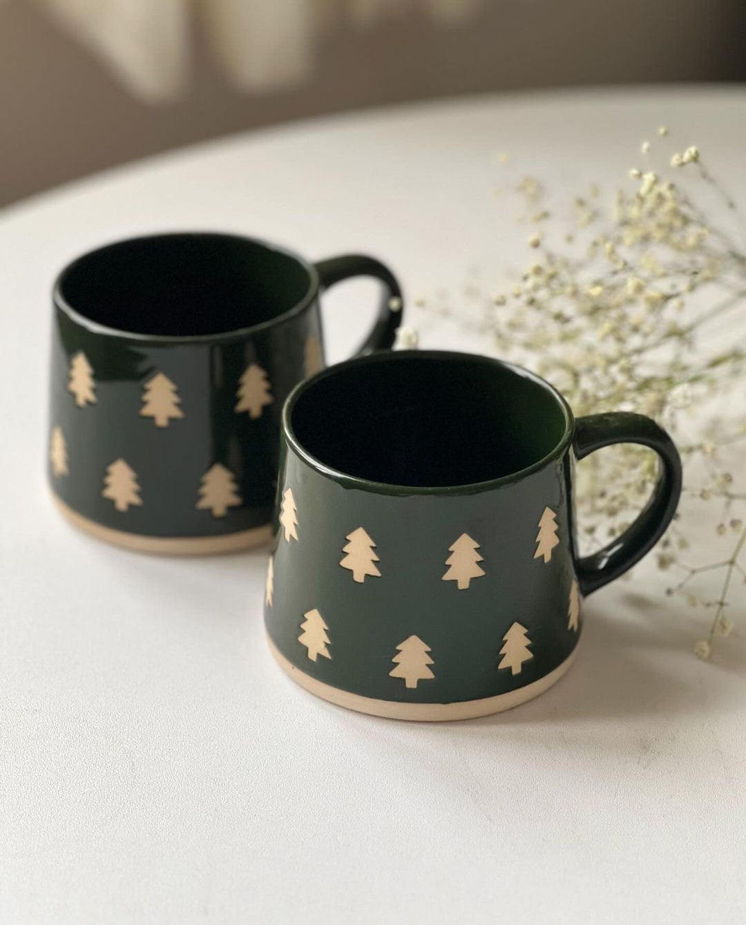 Embossed Ceramic Coffee Mug