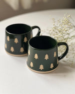 Embossed Ceramic Coffee Mug