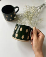 Embossed Ceramic Coffee Mug
