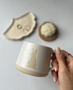 Embossed Ceramic Coffee Mug