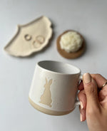 Embossed Ceramic Coffee Mug