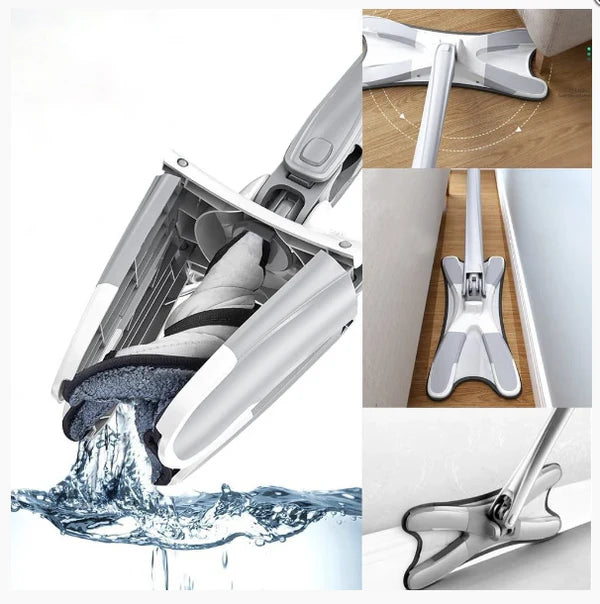 360 Degree Self-Wringing X-Type Microfiber Mop