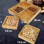 Bamboo Dry Fruit Storage Container With Reindeer Lid