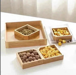 Bamboo Dry Fruit Storage Container With Reindeer Lid