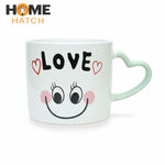 Cute Smiley Face Ceramic Mug with Heart Handle Pakistan – Love & Gift Mug for Coffee, Tea, Milk & Hot Chocolate