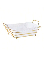 Square Bread Basket With Fabric Lining