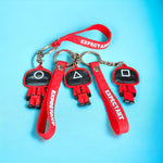 Squid Game Character Key Chain With Strap