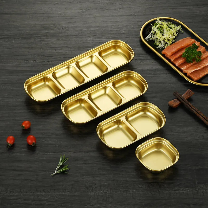 Gold Colour Stainless Steel Condiment Dish | Sauce Dish
