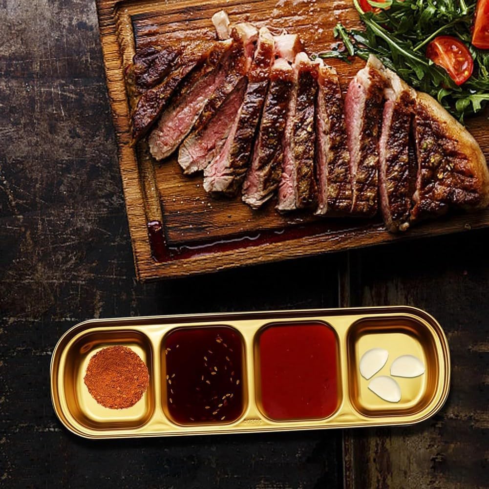 Gold Colour Stainless Steel Condiment Dish | Sauce Dish