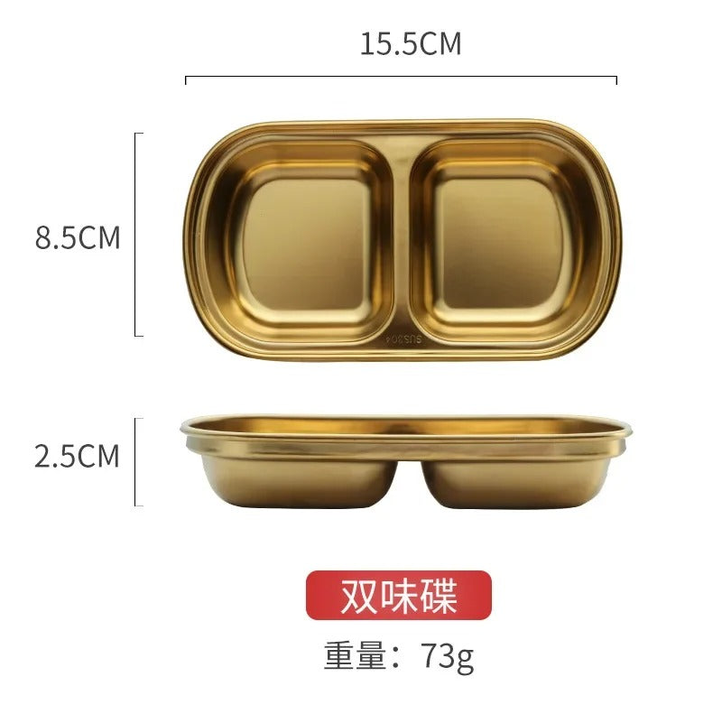 Gold Colour Stainless Steel Condiment Dish | Sauce Dish