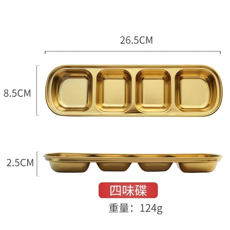 Gold Colour Stainless Steel Condiment Dish | Sauce Dish