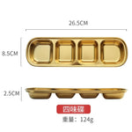Gold Colour Stainless Steel Condiment Dish | Sauce Dish