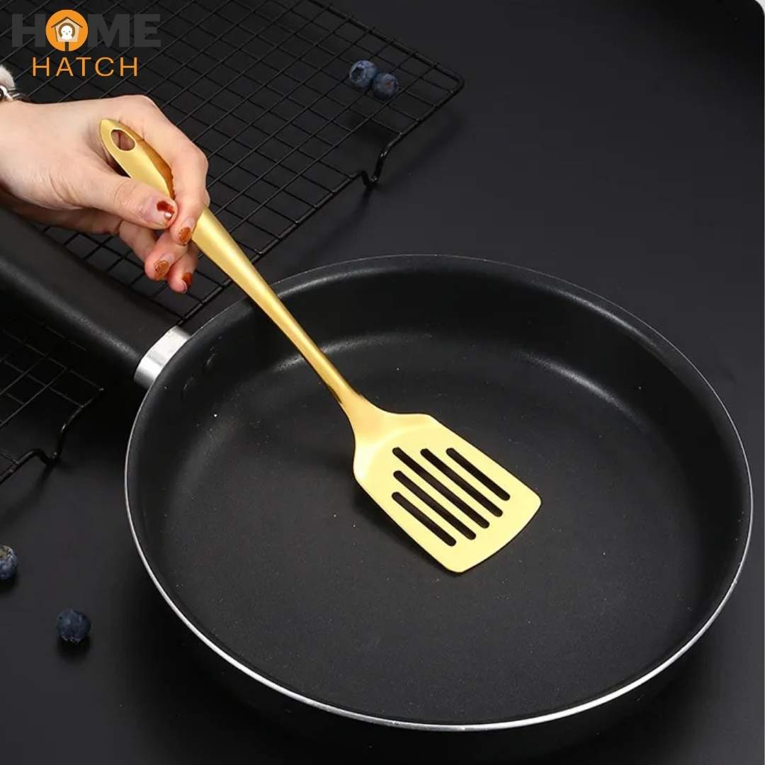 Stainless Steel Gold Serving Utensils