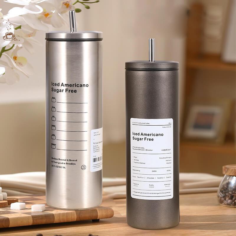 Stainless Steel Iced Americano Coffee Tumbler Pakistan – Double Wall Insulated Reusable Cup for Iced Coffee, Tea & Cold Brews
