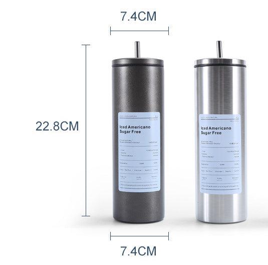 Stainless Steel Iced Americano Coffee Tumbler Pakistan – Double Wall Insulated Reusable Cup for Iced Coffee, Tea & Cold Brews