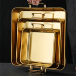 Stainless Steel Square Wok Pans With Handles | Serve ware