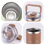900 ml leakproof stainless steel insulated coffee tumbler with straw and handle