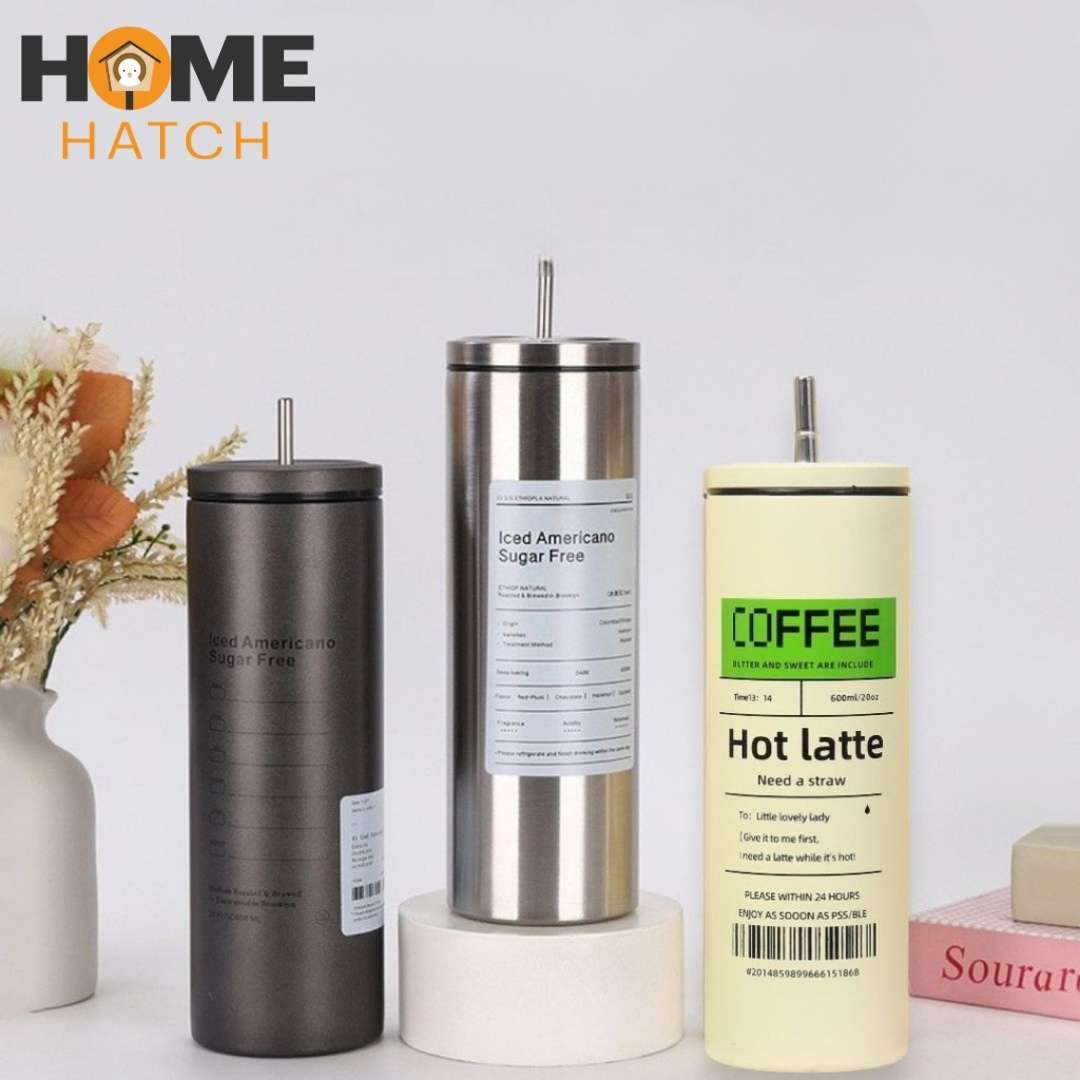 Stainless Steel Iced Americano Coffee Tumbler Pakistan – Double Wall Insulated Reusable Cup for Iced Coffee, Tea & Cold Brews