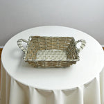 Storage Wicker Baskets |Decorative Organiser Synthetic Cane Plastic