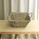 Storage Wicker Baskets |Decorative Organiser Synthetic Cane Plastic