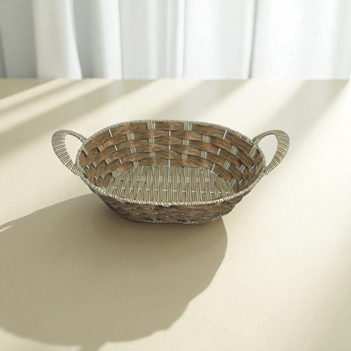 Storage Wicker Baskets |Decorative Organiser Synthetic Cane Plastic